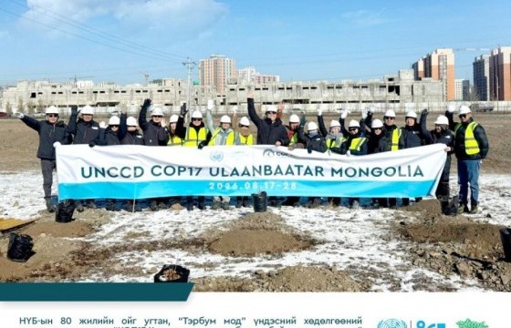 COP17 хурлын төр байгууламжийн төслийн талбайд есөн нэр төрлийн 4500 мод тарина